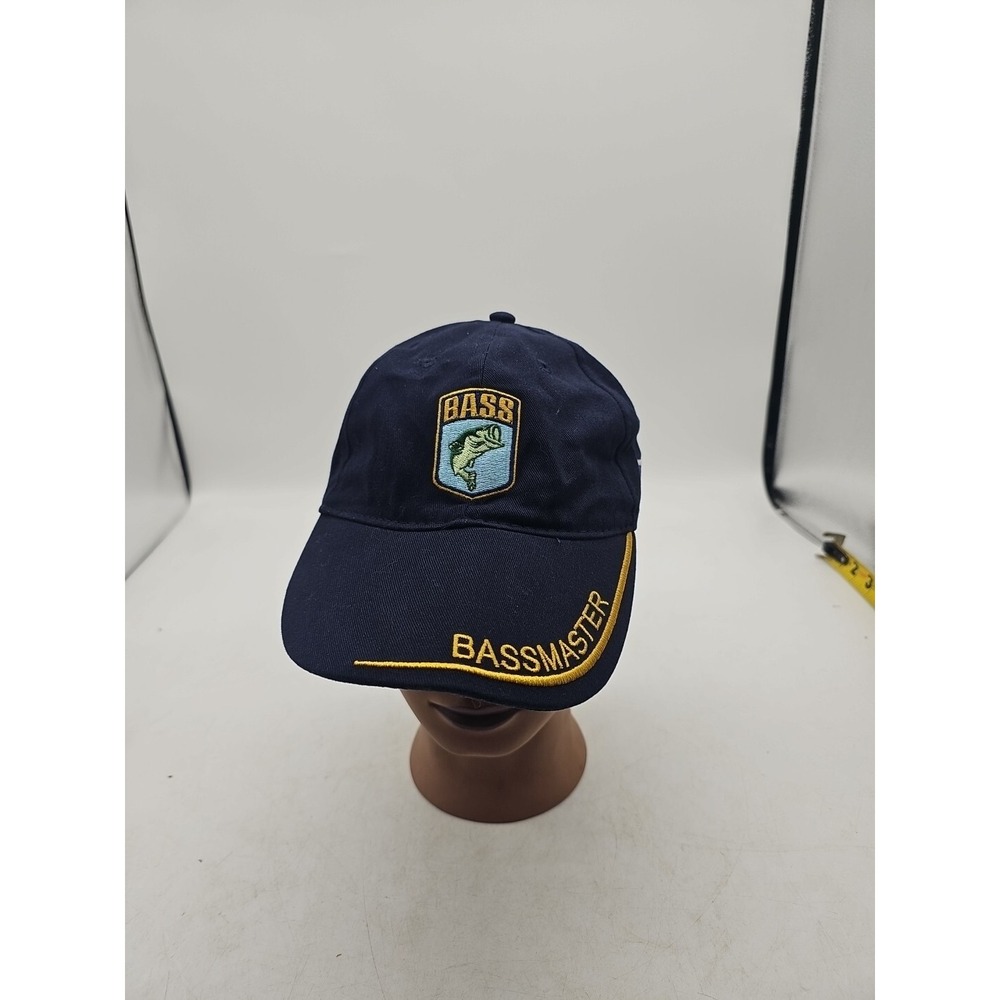 BASS Fishing Baseball Hat Adjustable Navy Trucker Cap